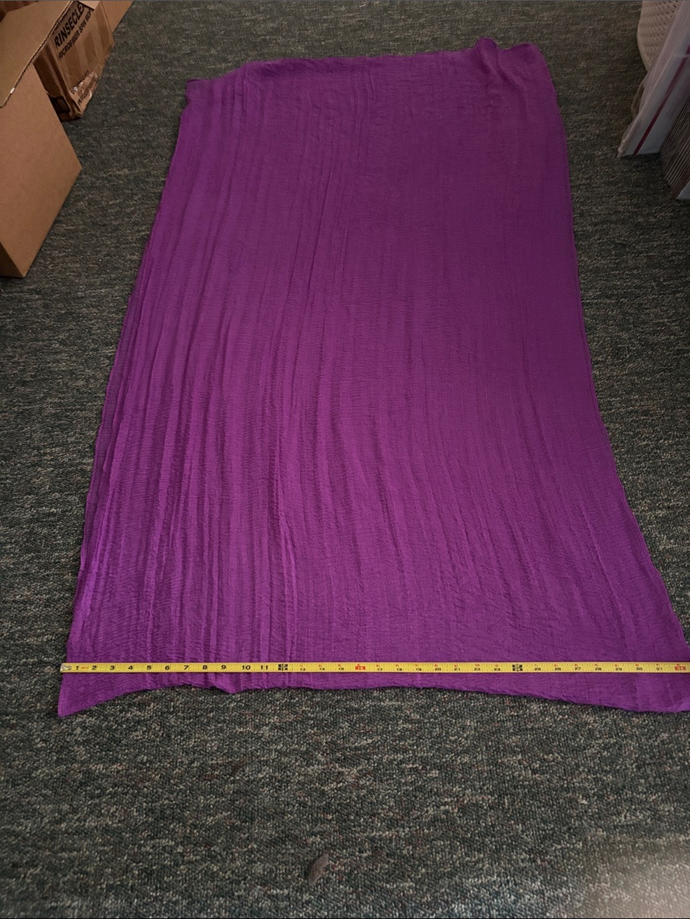 Lightweight Purple Crinkle Scarf Wrap - Unbranded
